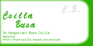 csilla busa business card